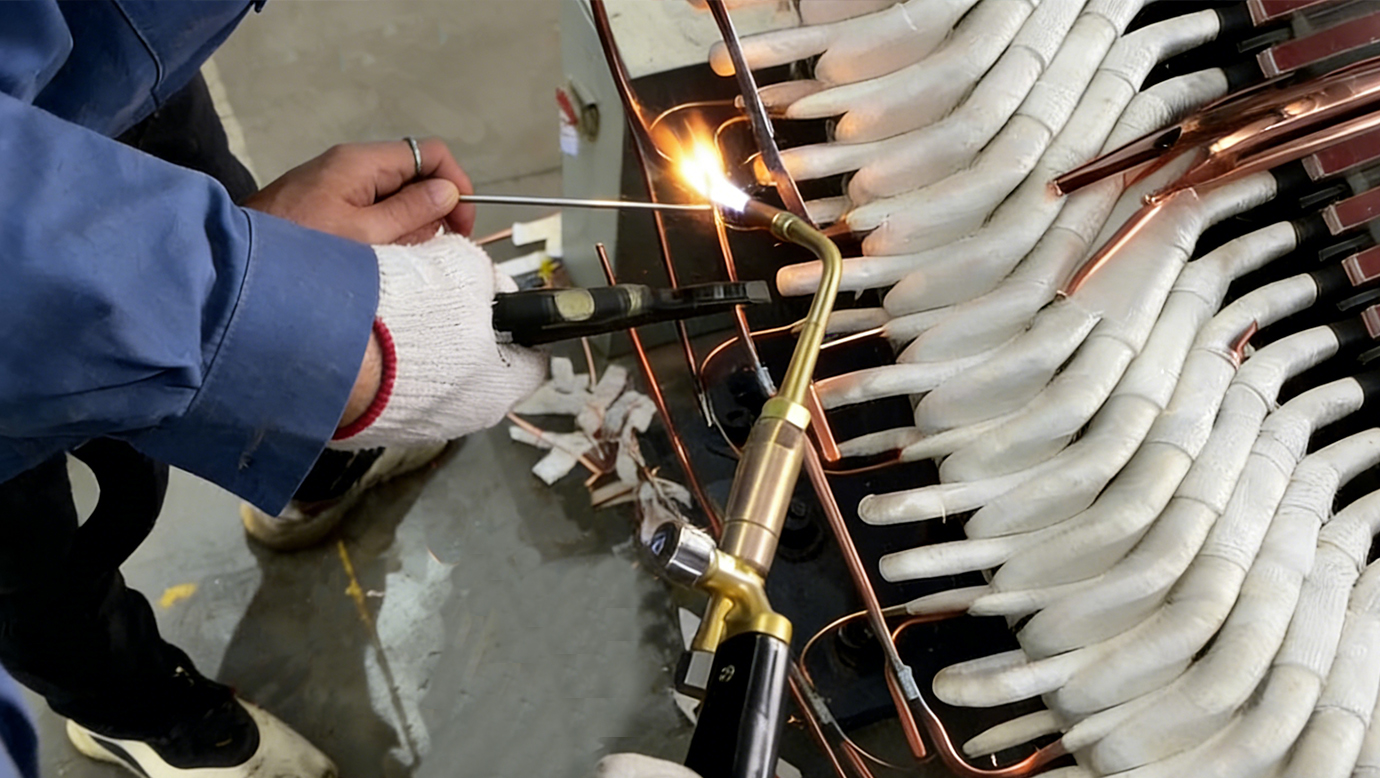 20000型号氢氧焊机用于湖南湘电电机引线焊接