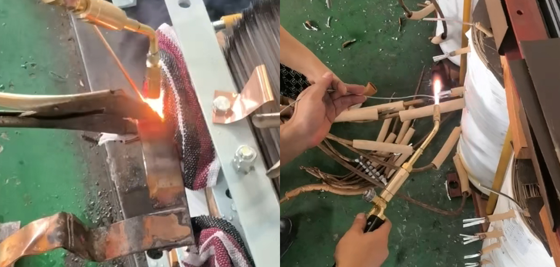 油浸变压器铜排焊接工艺升级氢氧焊机厂家的应用优势